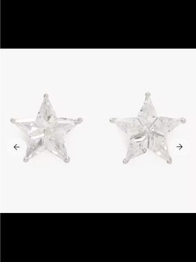 COSMOS silver-Tone Cubic Zirconia Star Stud Earrings